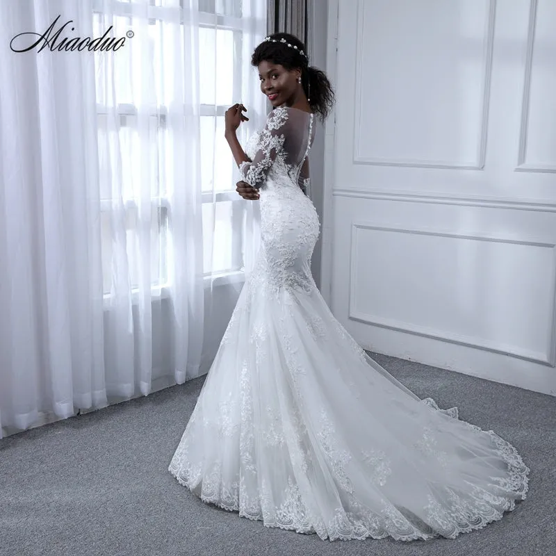 Chrystal Taylor Sweetheart Mermaid Pearls Lace Wedding Dresses