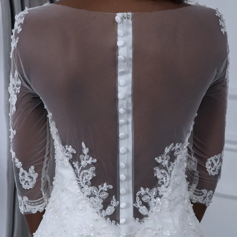 Chrystal Taylor Sweetheart Mermaid Pearls Lace Wedding Dresses