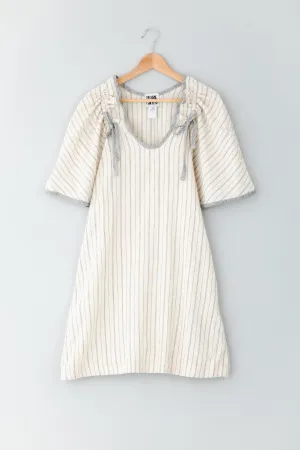 Confetti Dress in Natural Stripe