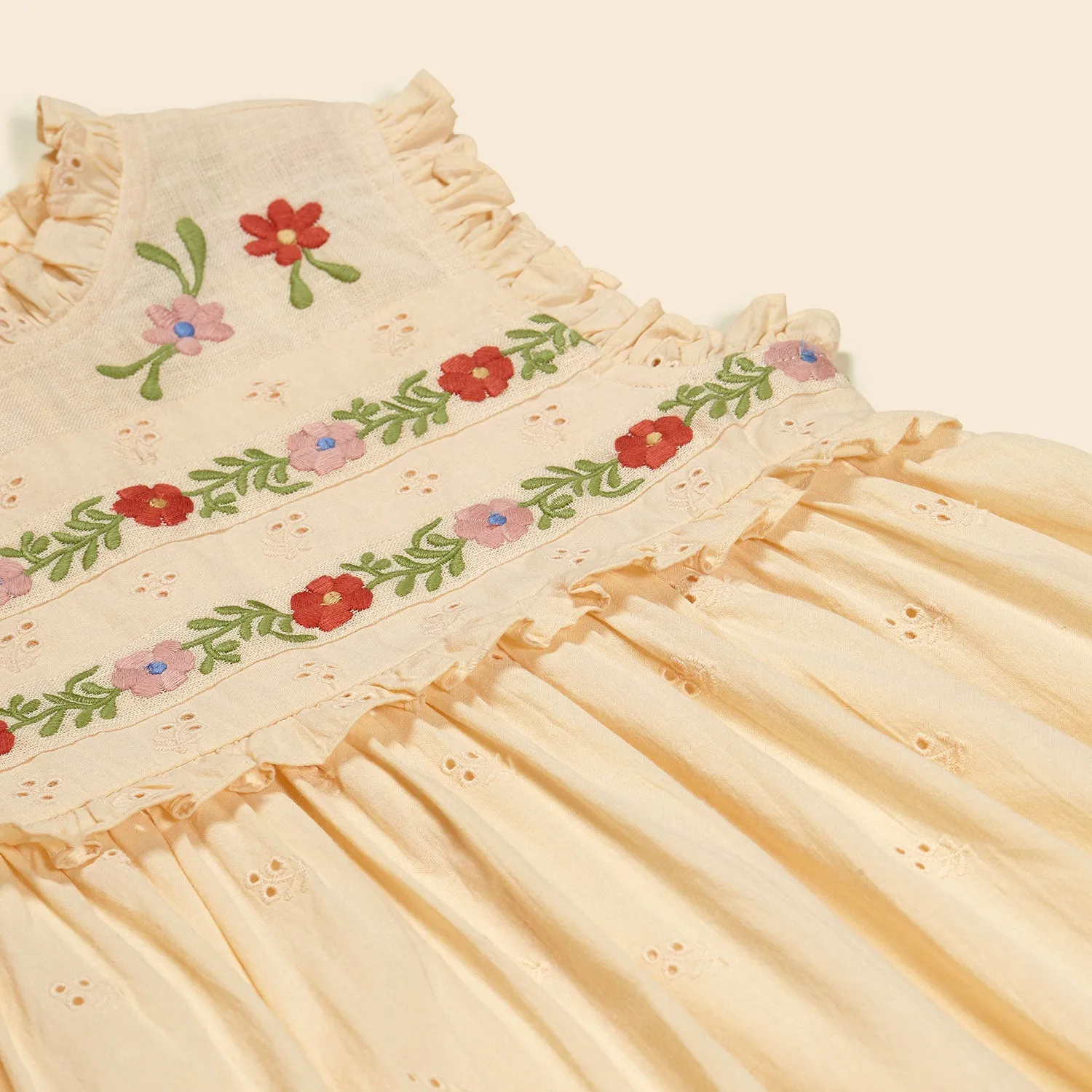 Cotton Irra Dress - Milk Prairie Broderie