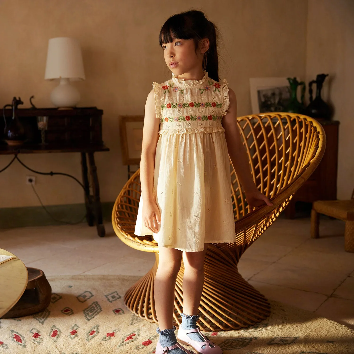 Cotton Irra Dress - Milk Prairie Broderie