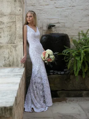 Couture Alencon Lace Mermaid Gown