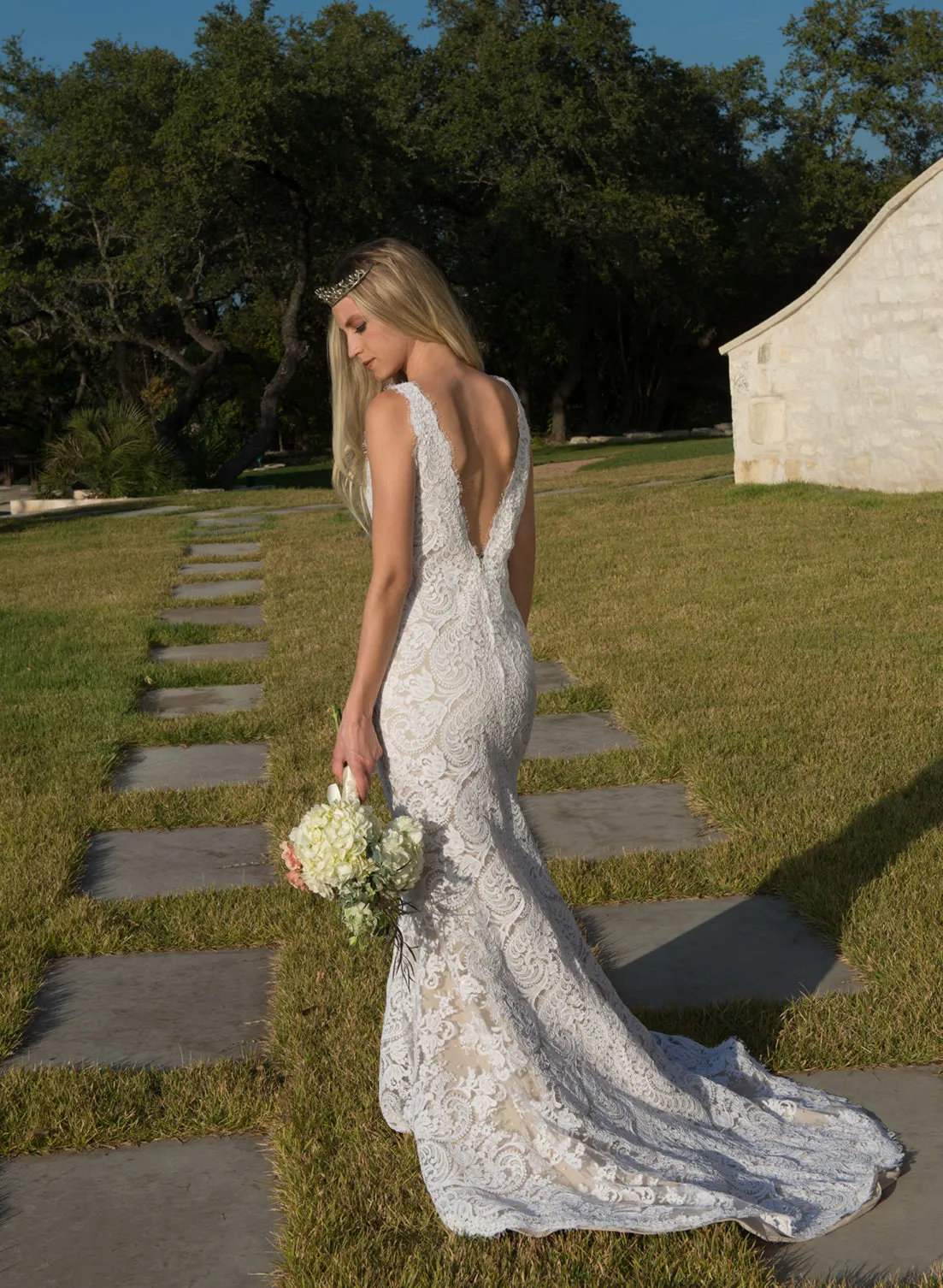 Couture Alencon Lace Mermaid Gown