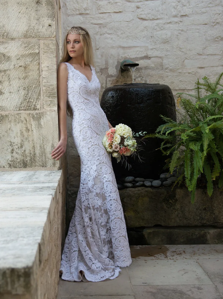 Couture Alencon Lace Mermaid Gown