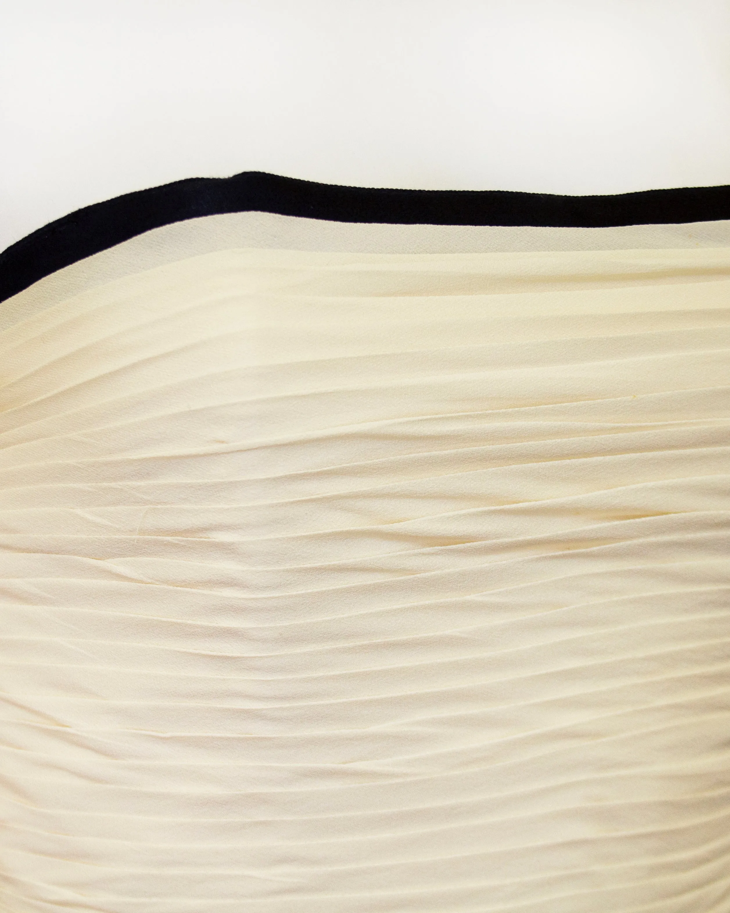 Cream Chiffon Strapless Dress