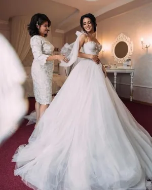 Crystal Beading Sweetheart wedding dresses