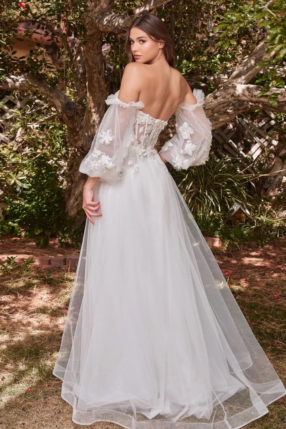 Delight Wedding Dress Strapless Corset Bodice with Removable Sleeves 740962TKR