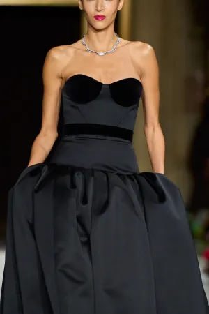 Demi Cup Drop Waist Tea Length Dress