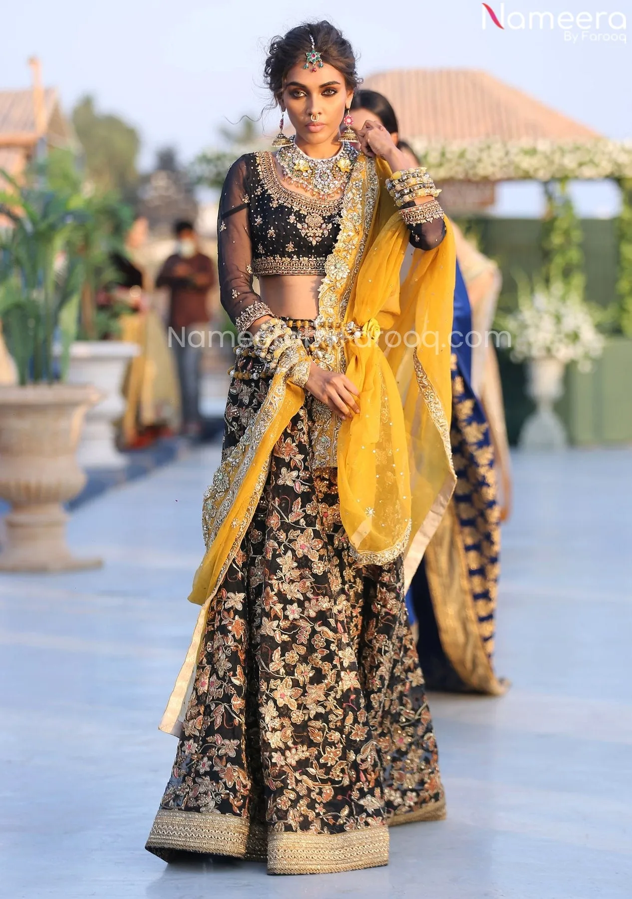 Designer Black Lehenga Choli for Wedding Party #BN859