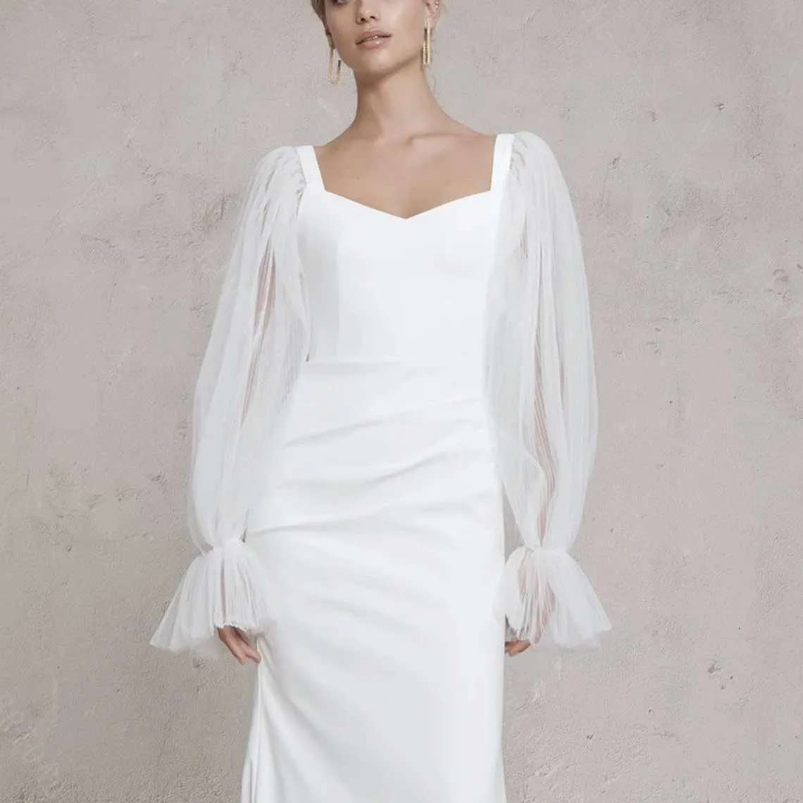 Detached Lantern Sleeves for Wedding Dress and Formal Gowns SL3001