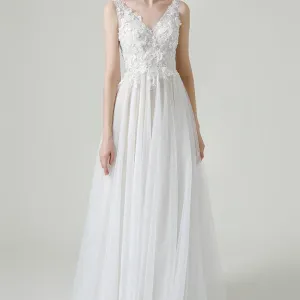Double Shoulder Butterfly Lace French Light Wedding Dress
