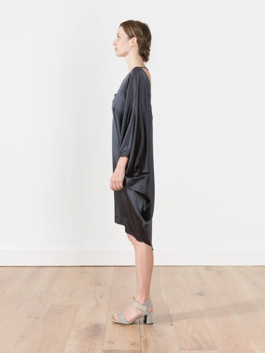 double v organic dress carbon