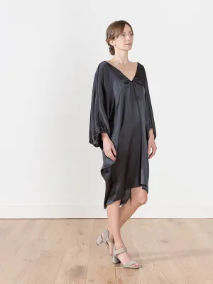 double v organic dress carbon