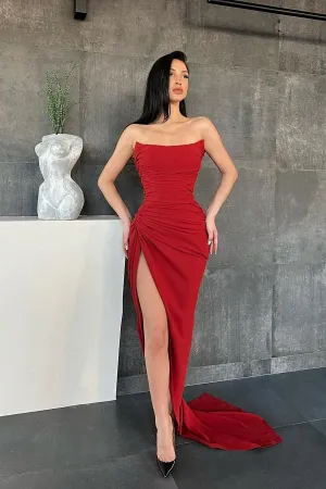 Elegant Sweetheart Mermaid Prom Dress Online with High Split