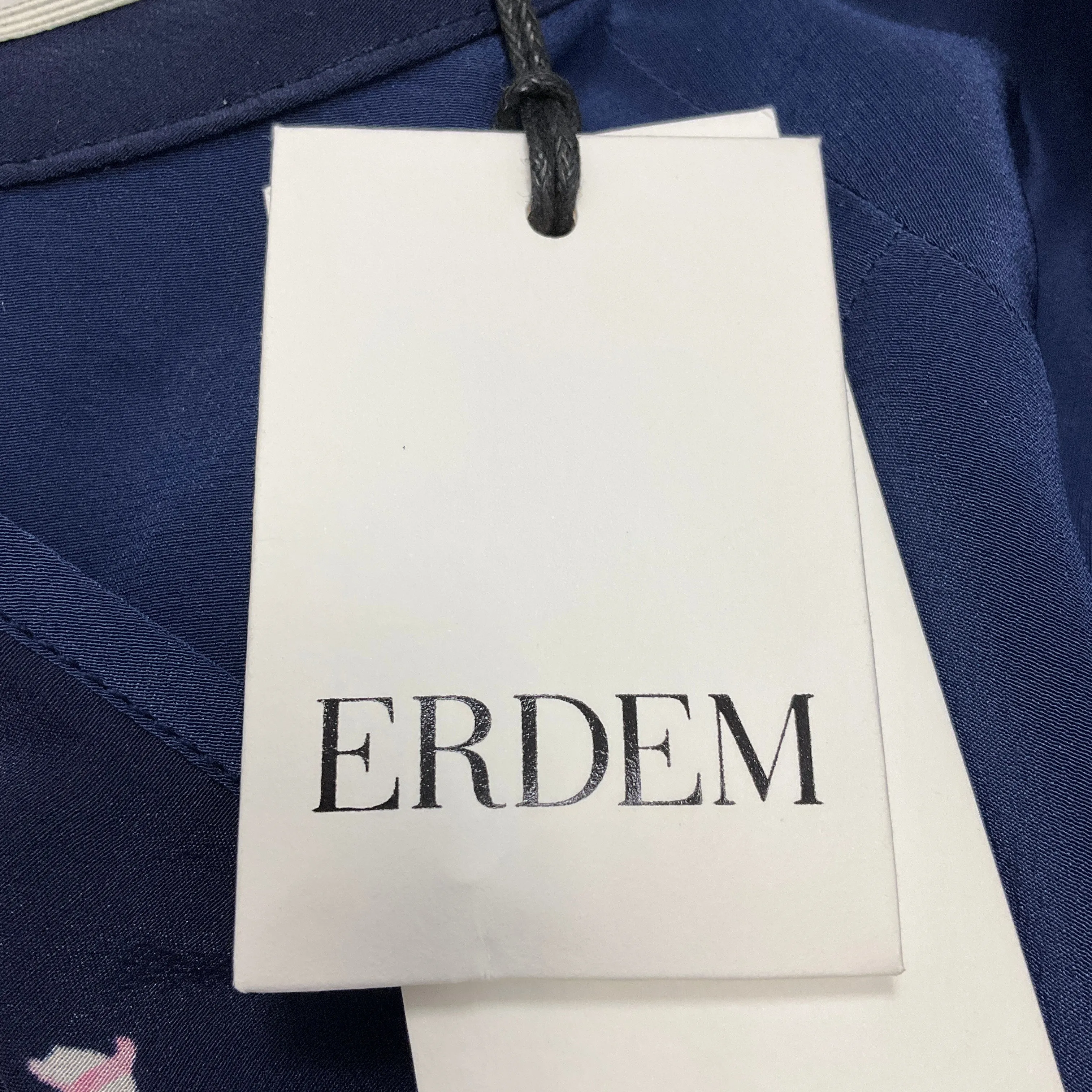 ERDEM Navy / Pink Kayo Lily Crepe Mirela Dress