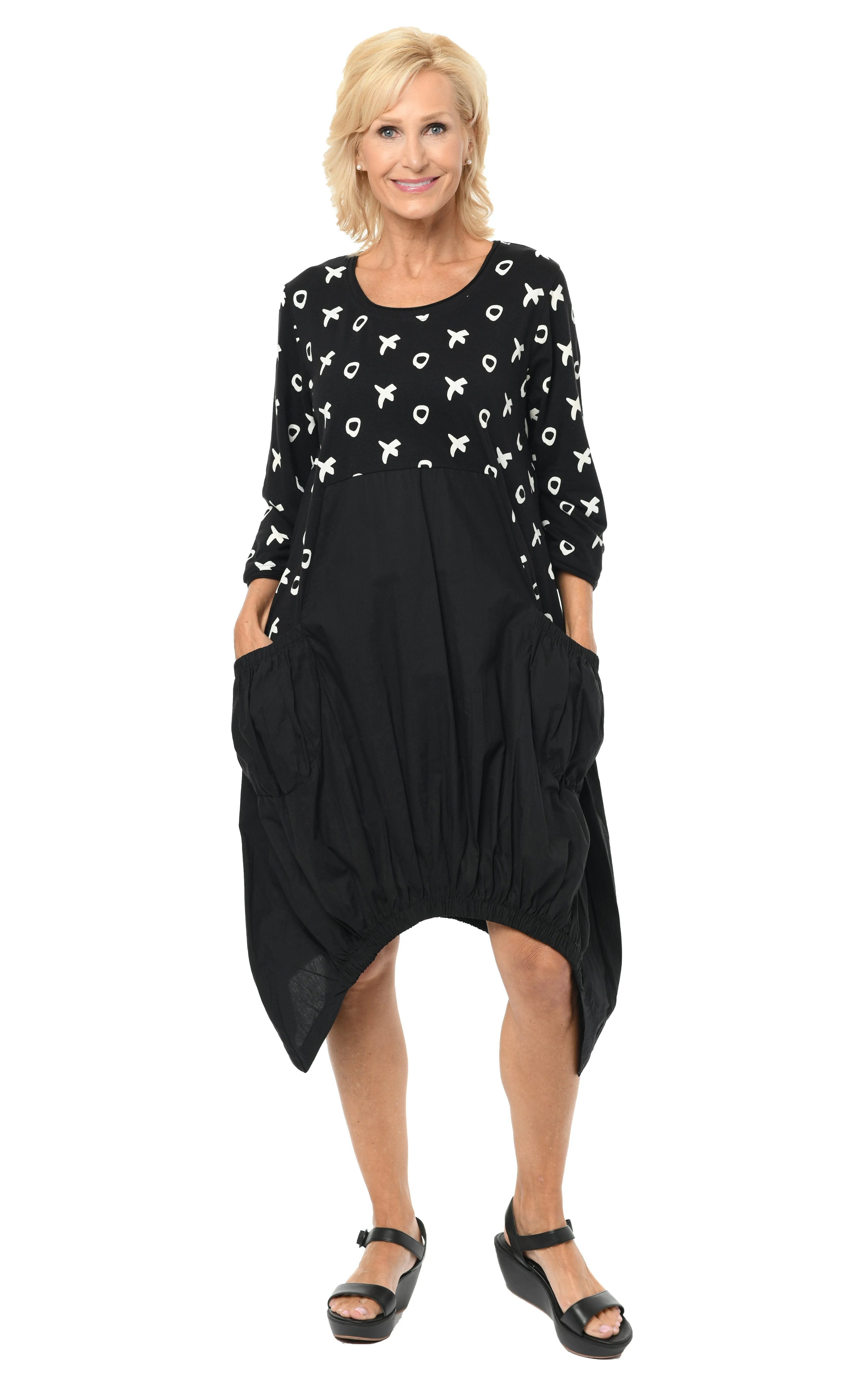 FINAL SALE SDM641 Adele Dress in Black XO*