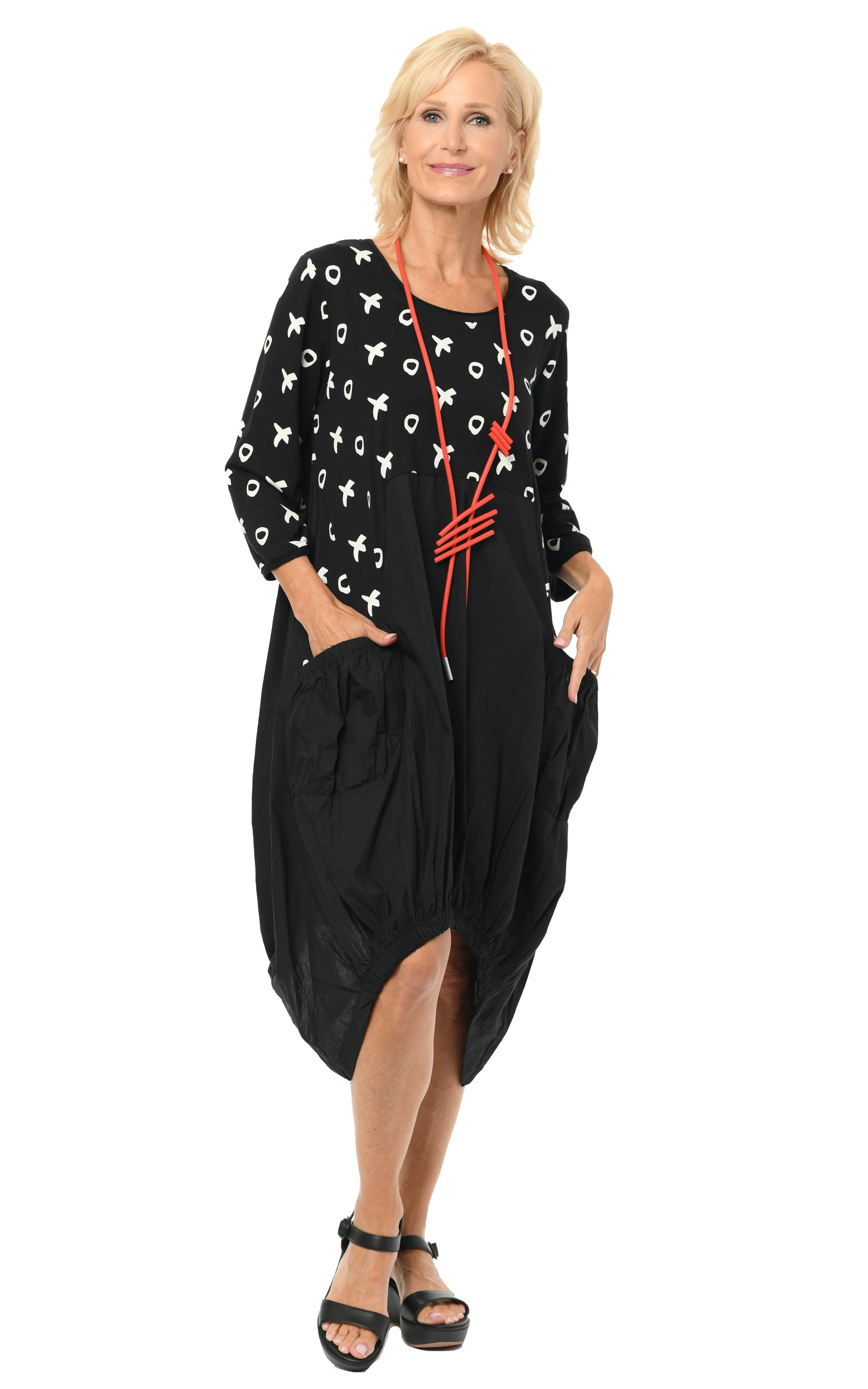FINAL SALE SDM641 Adele Dress in Black XO*