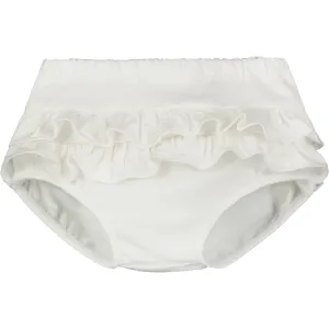 Flossie White Frilly Baby Girls Pants