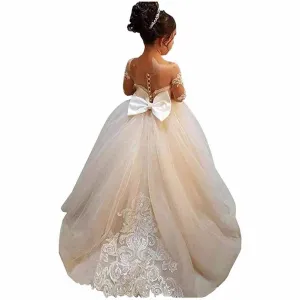 Flower Girls Dress For Wedding Tulle Ball Gown Toddler Party Dress