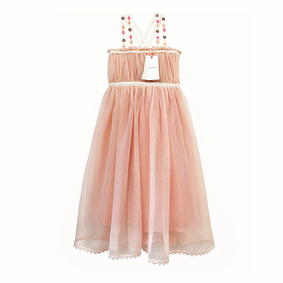 Girls Sireen Dress- Blush