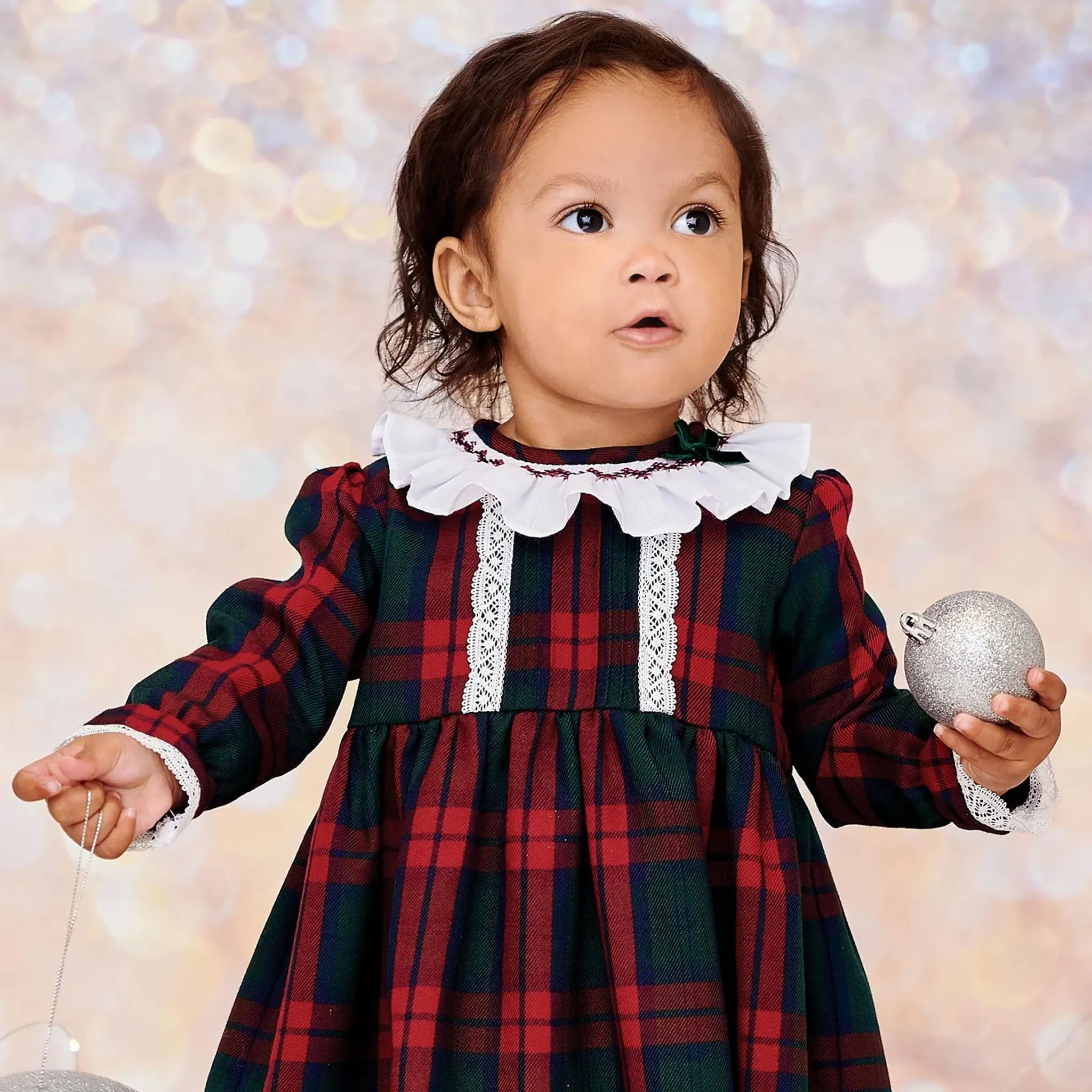 Girls Tartan Dress  - Sarah Louise 013136