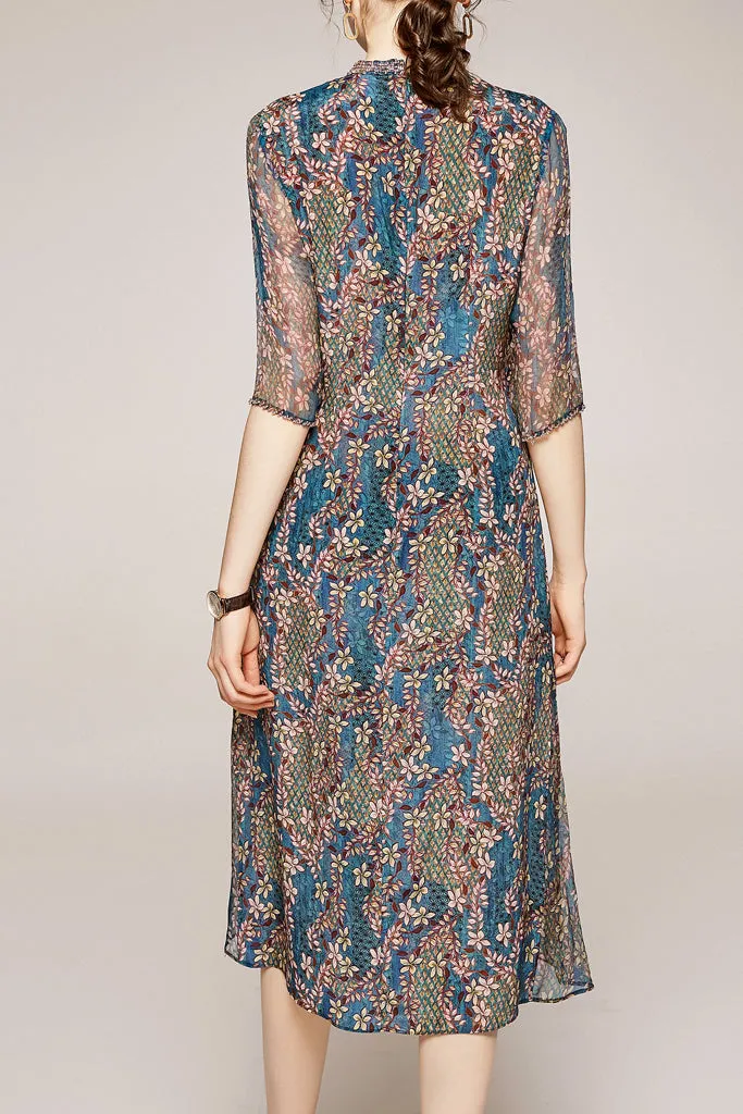 Half Sleeve Overlay Slim Dress XL in Clearance