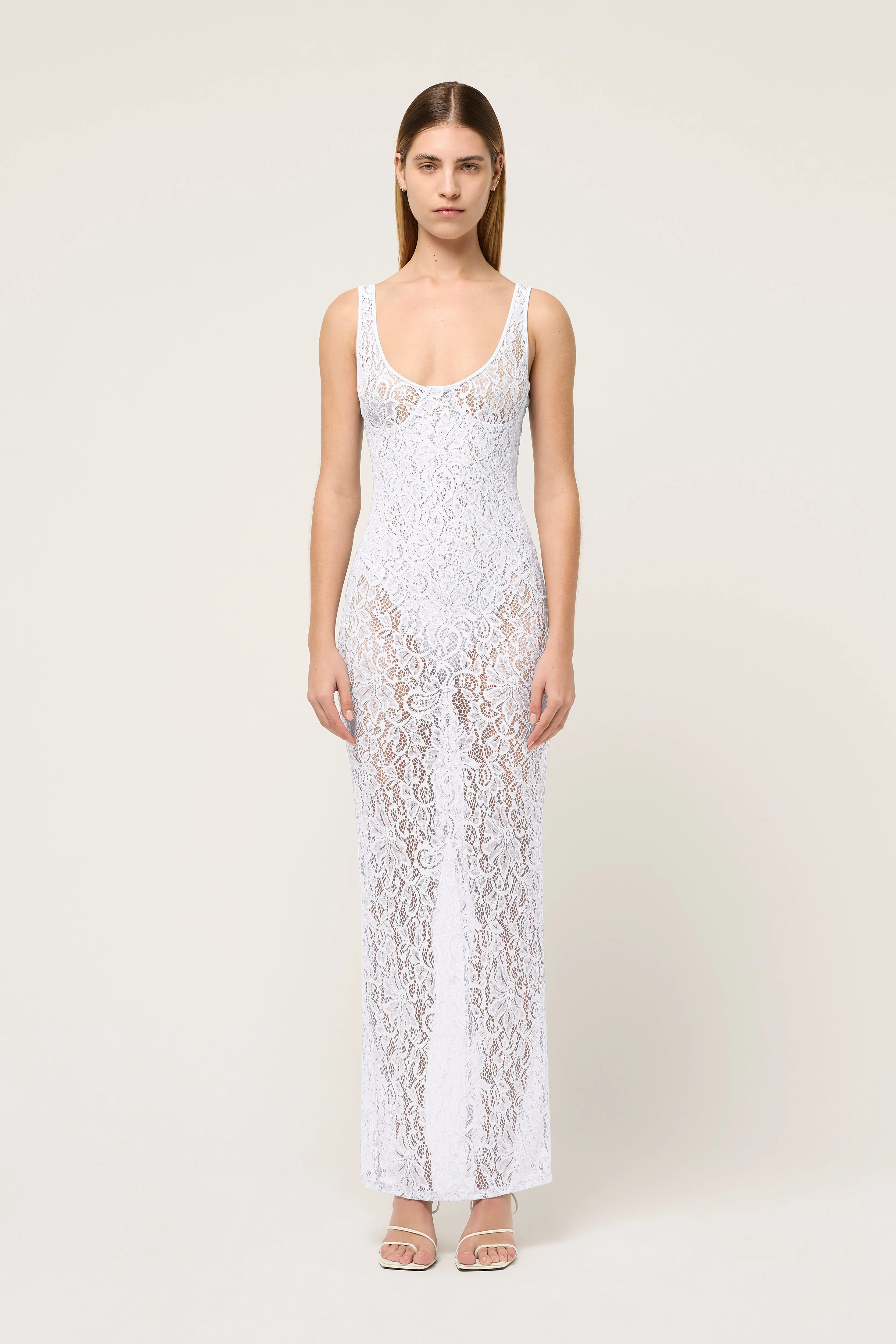 HALLE LACE MIDI DRESS
