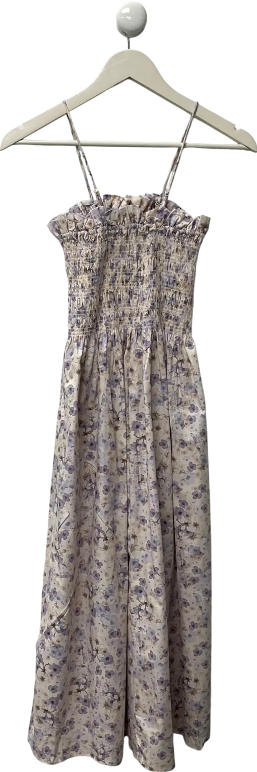 H&M Multicoloured Smocked Cotton Dress UK XS