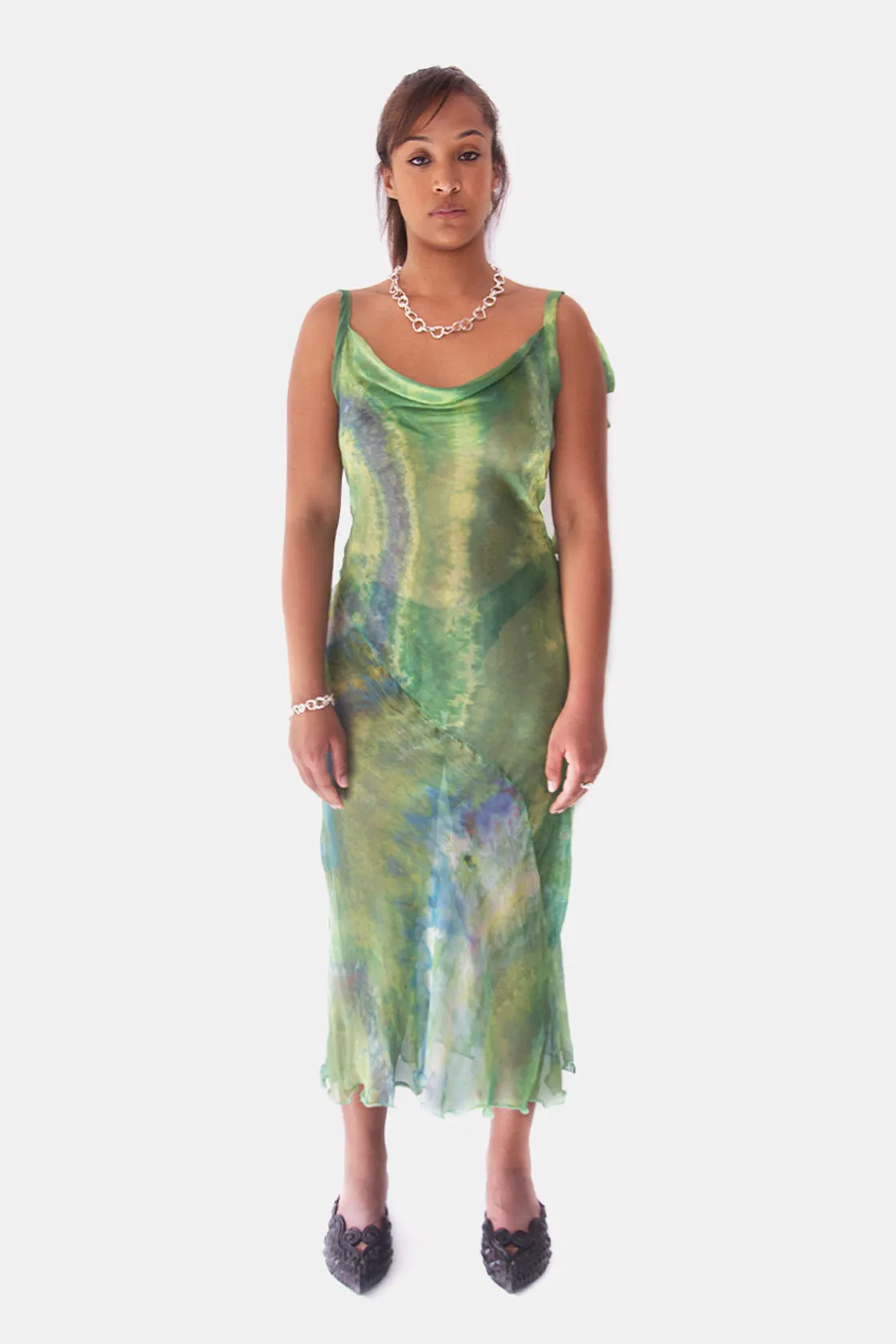 Hand-Dyed Dress in Green