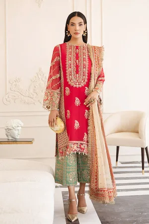 Hand Embellished Pakistani Kameez Salwar Suit in Shocking Pink Color