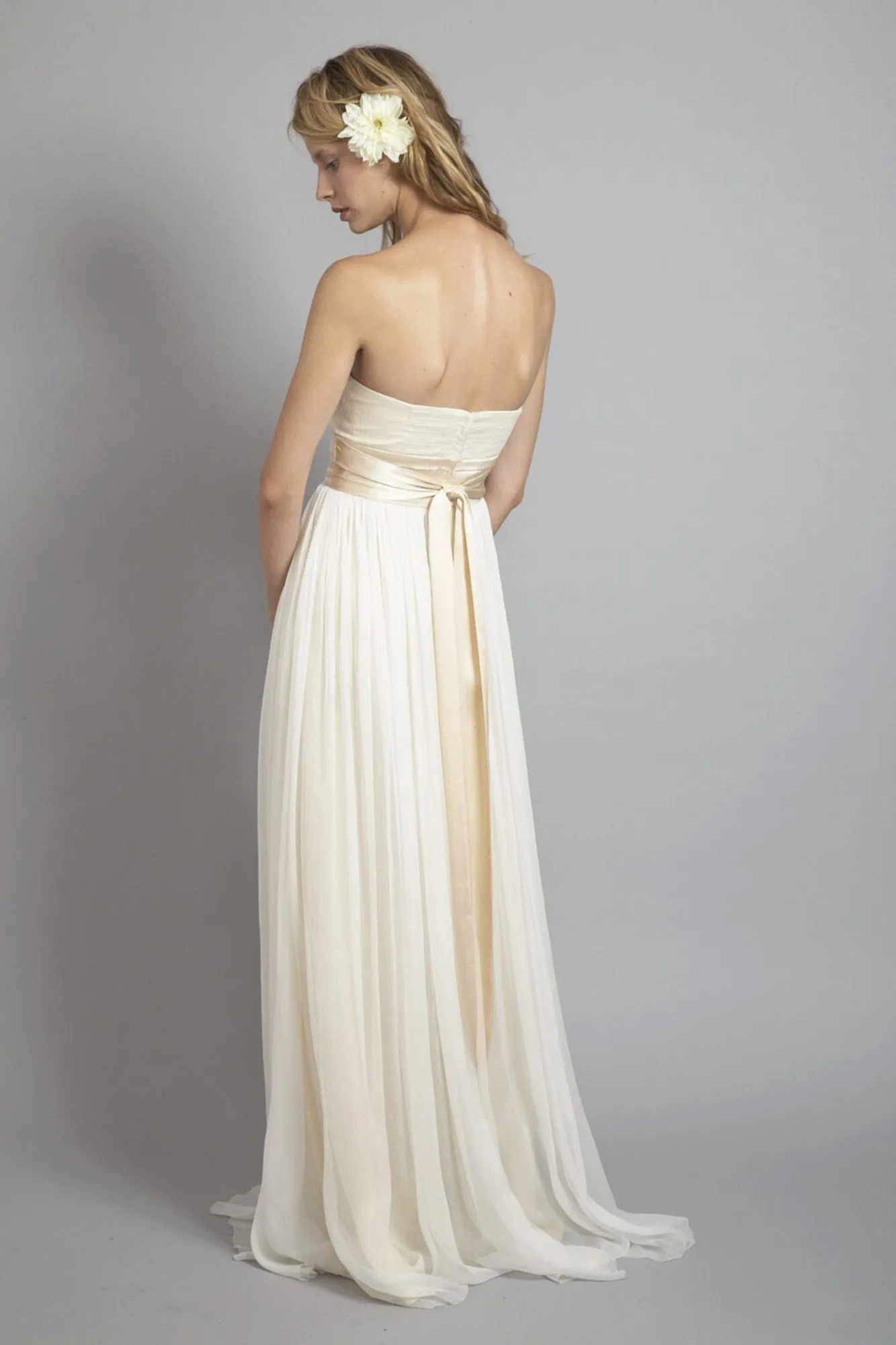 HB6764 Grecian Strapless Wedding Dress