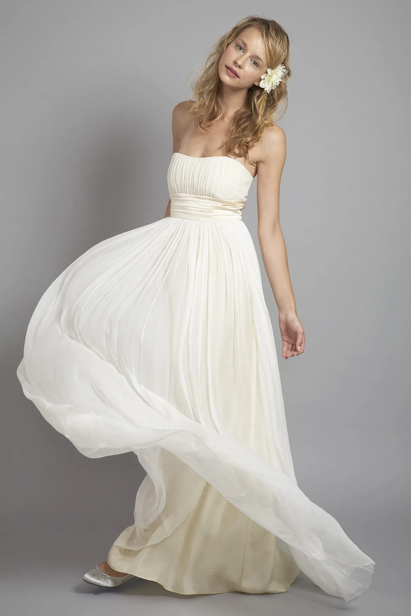 HB6764 Grecian Strapless Wedding Dress