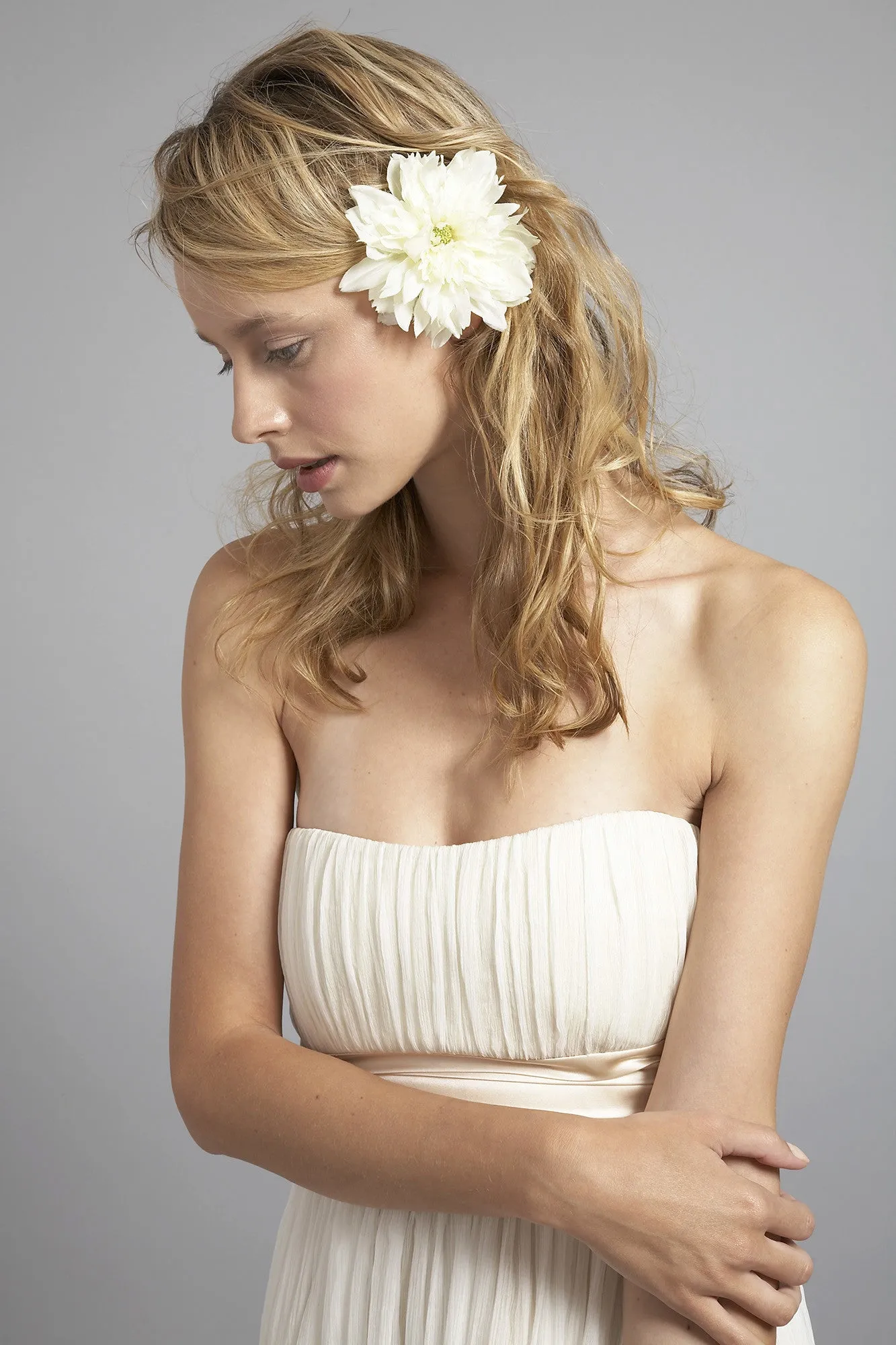 HB6764 Grecian Strapless Wedding Dress