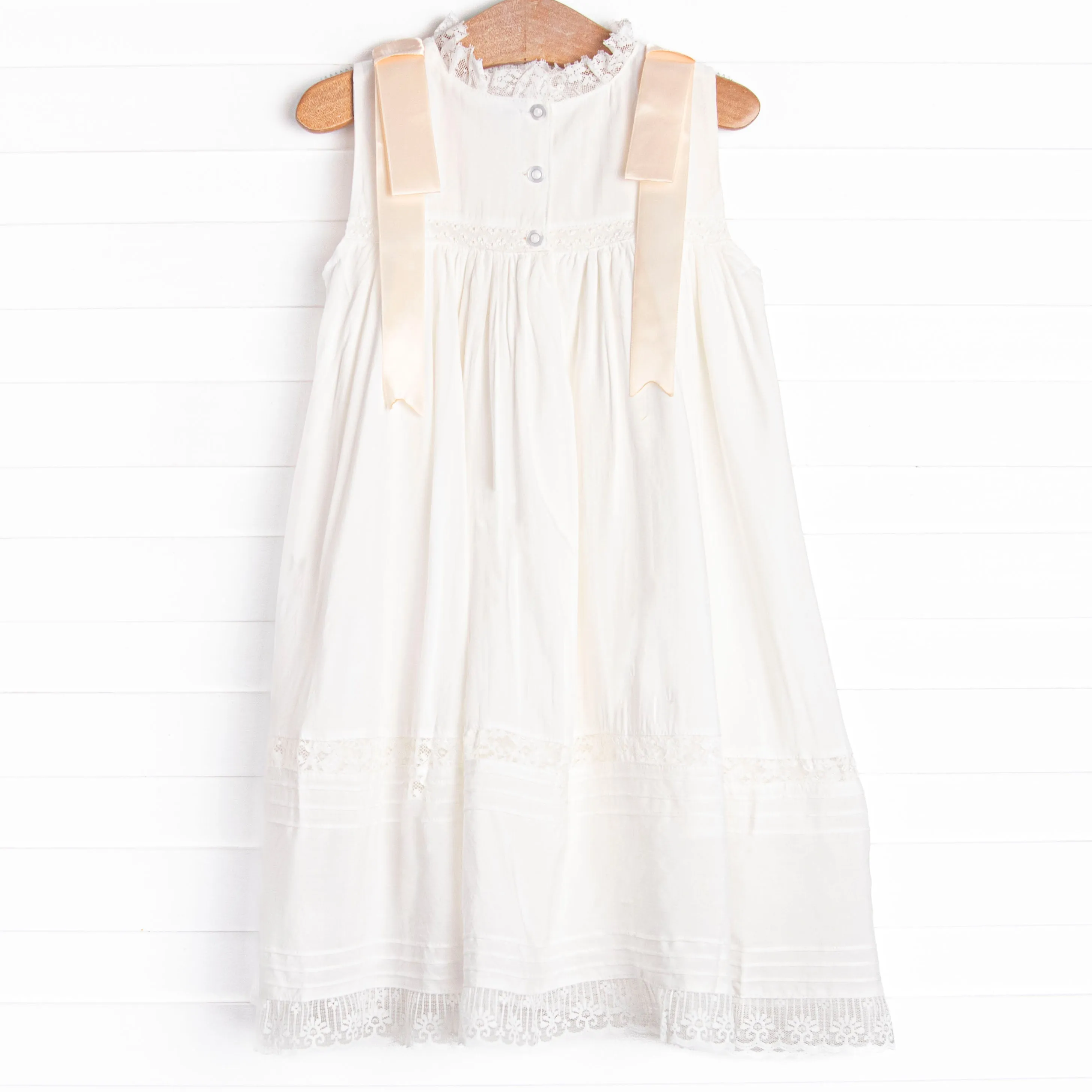 Heirloom Sleeveless Dress, White