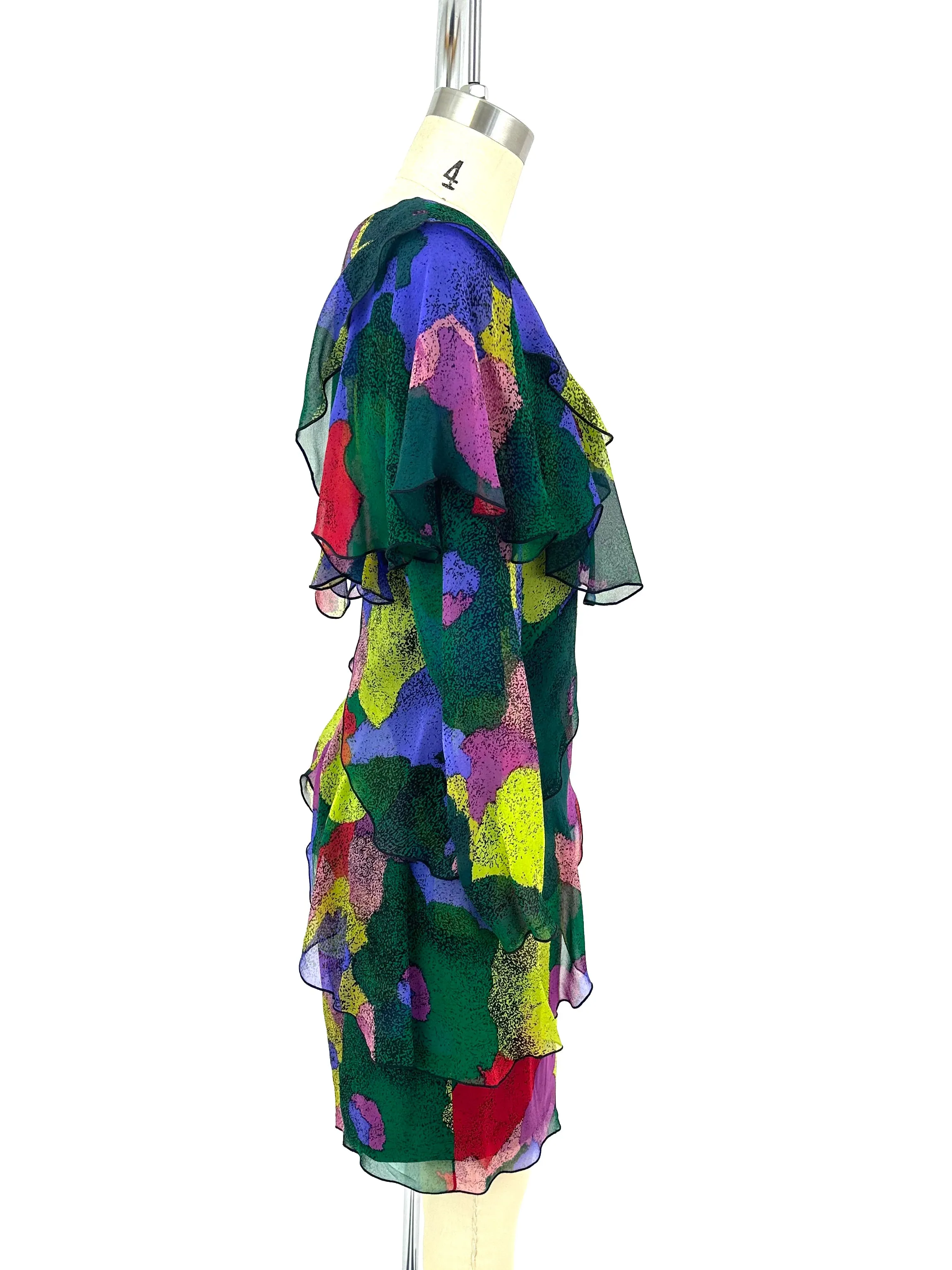 Holly Harp Abstract Art Flutter Dress