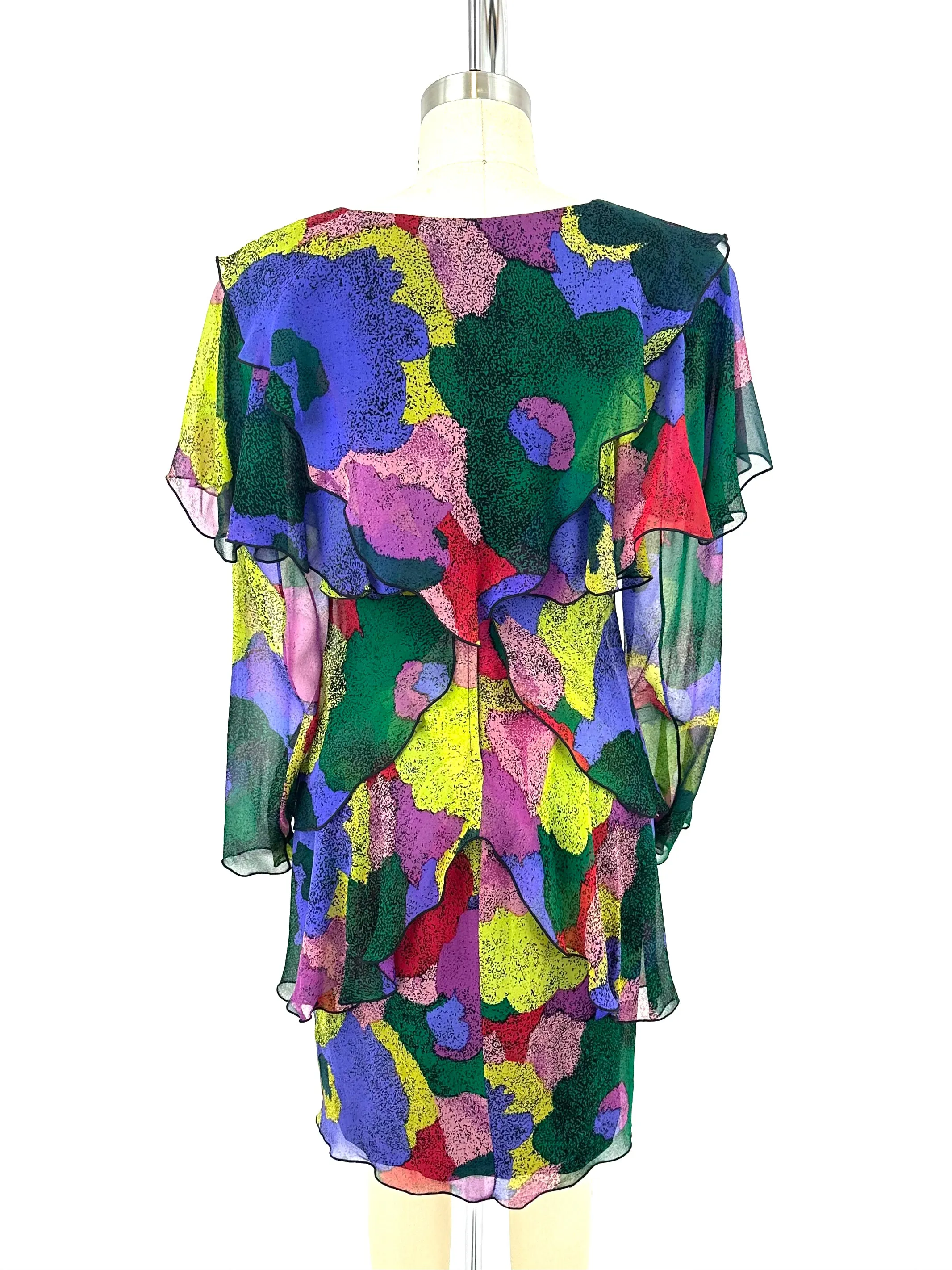 Holly Harp Abstract Art Flutter Dress
