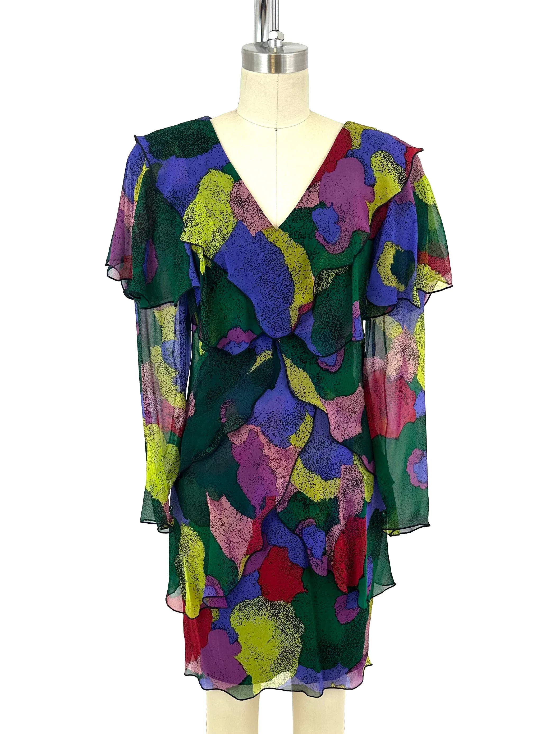 Holly Harp Abstract Art Flutter Dress
