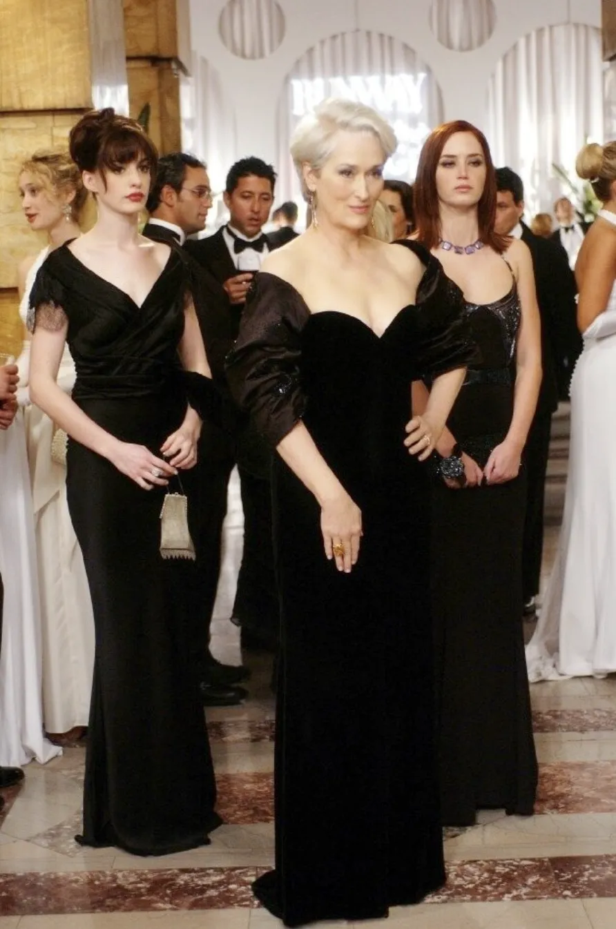 Iconic Fall 2005 John Galliano Black Silk Bias Cut Dress w Plunge Front & Lace Trimmed Cap Sleeves