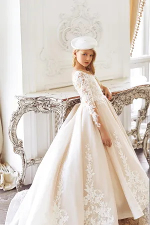 Ivory Lace 1st Communion Dress for Girls