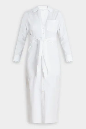 Janelle Shirtdress in White