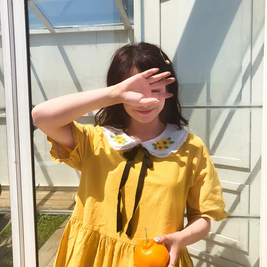 Japanese sunflower dress yc20970