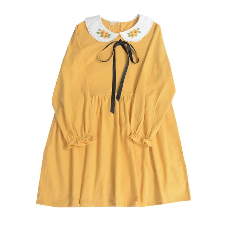 Japanese sunflower dress yc20970