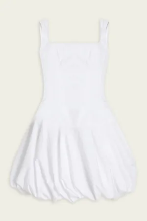 Juni Bubble Mini Dress in White