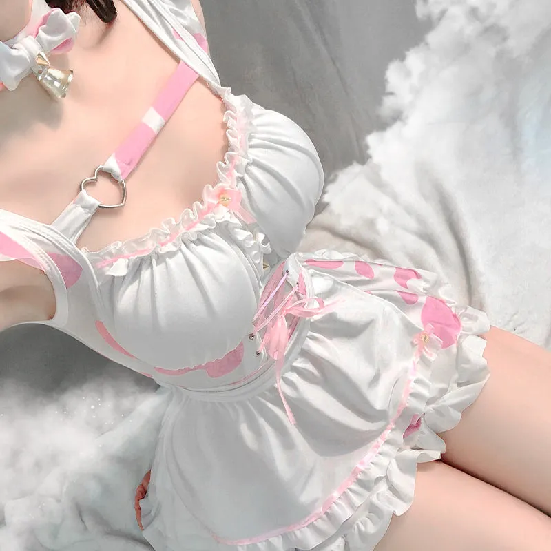 Kawaii softgirl cow outfit yc24770