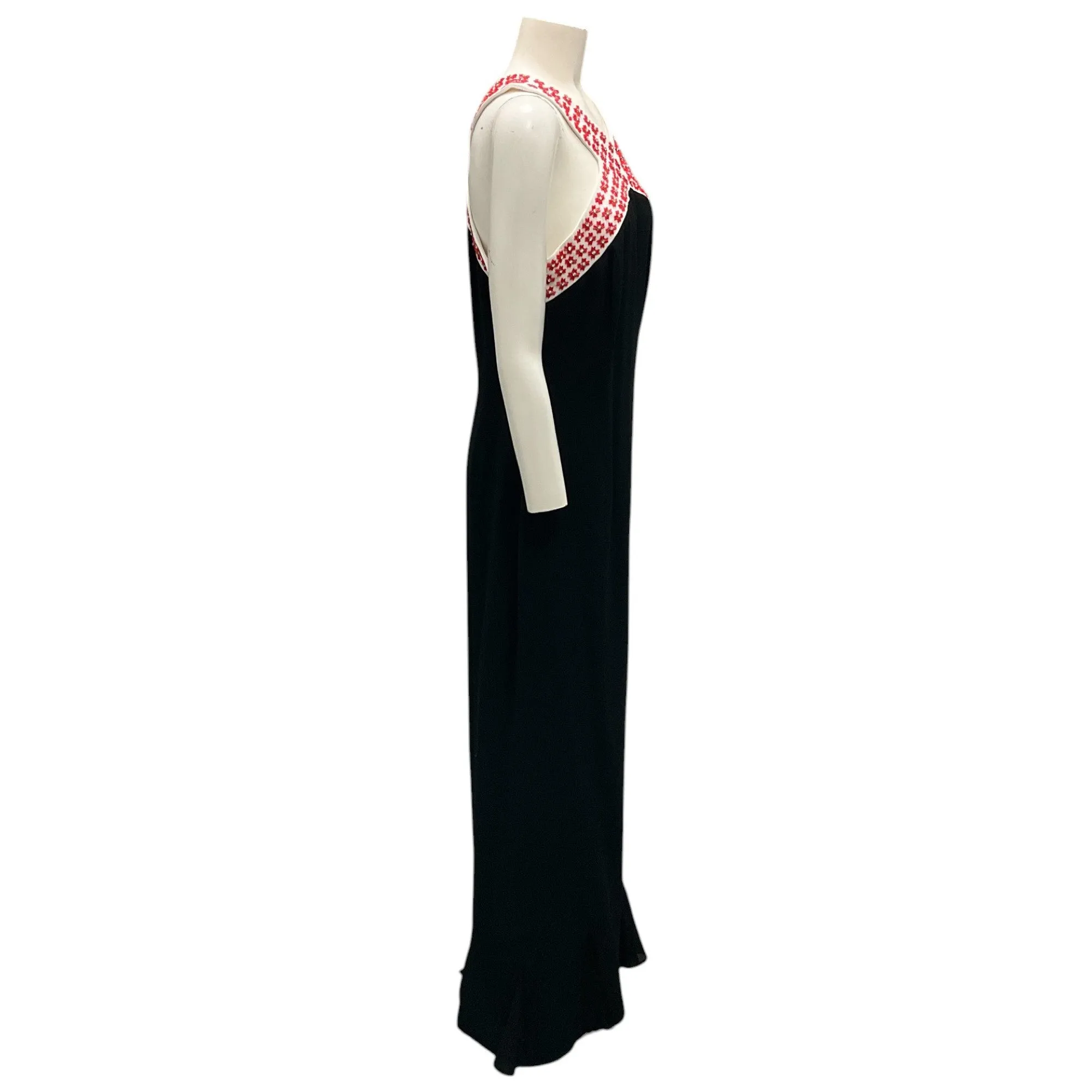 Kimora Lee Simmons Black / White Embellished Maria Gown / Formal Dress