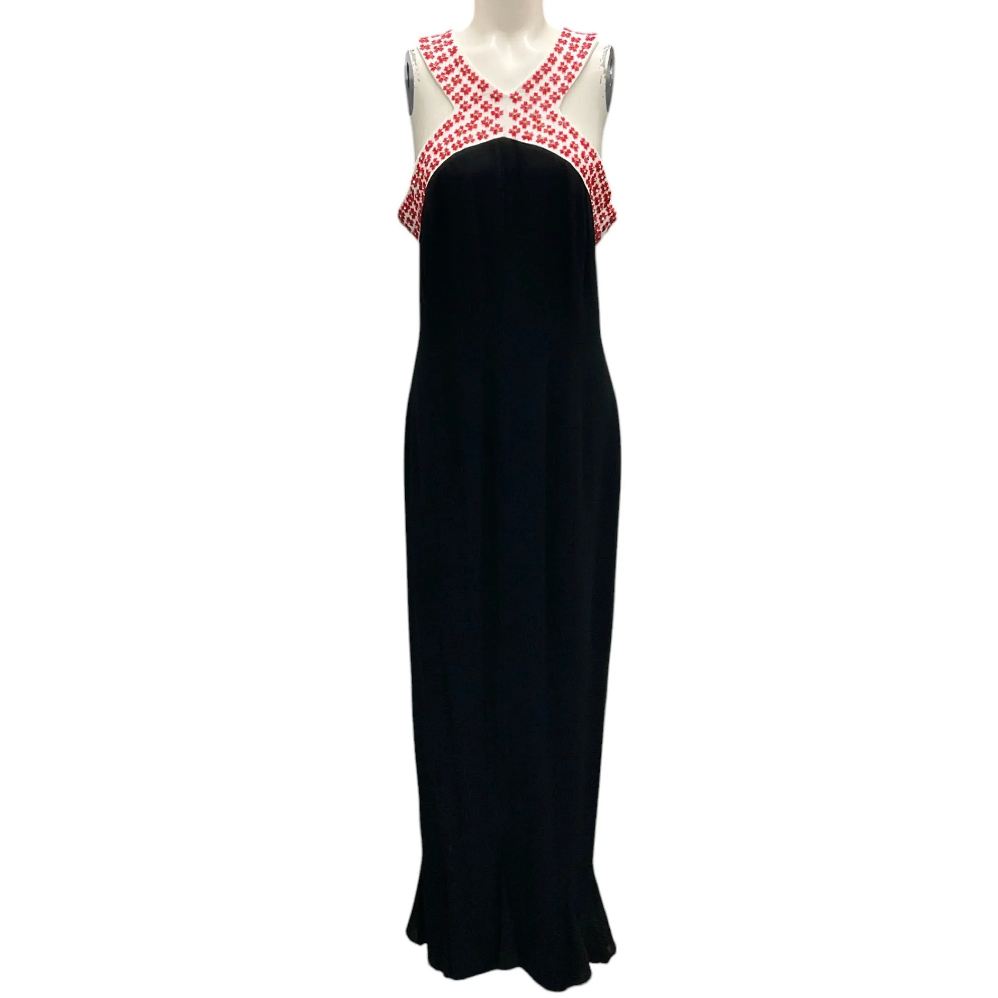 Kimora Lee Simmons Black / White Embellished Maria Gown / Formal Dress