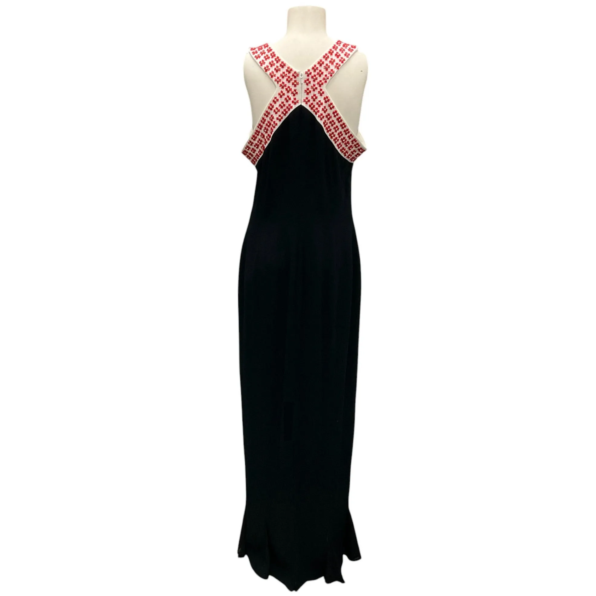 Kimora Lee Simmons Black / White Embellished Maria Gown / Formal Dress