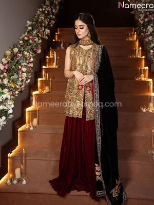 Latest Pakistani Bridal Wear with Short Shirt #BB222