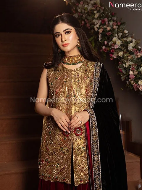 Latest Pakistani Bridal Wear with Short Shirt #BB222