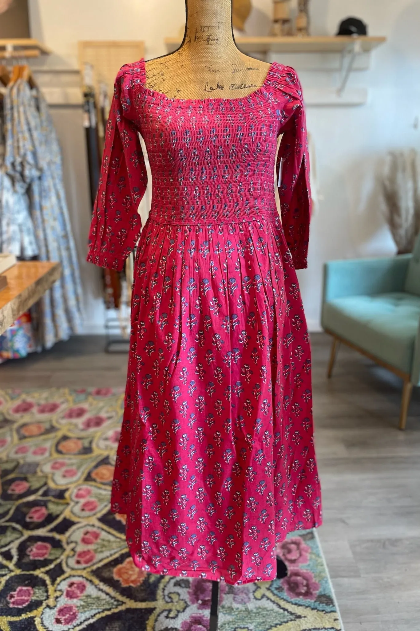 Lauren Smocked Midi Dress